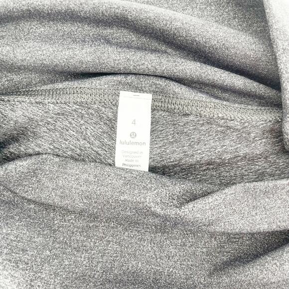 Lululemon Women's Gray Mid Rise Yoga Running Athletic Leggings Size 4 - Picture 3 of 3